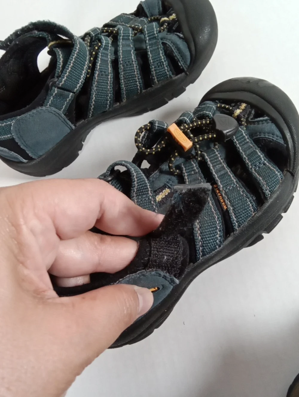 Keens Two Pairs Water Shoes Hiking Outdoors Kids Size 12 Blue N Brown